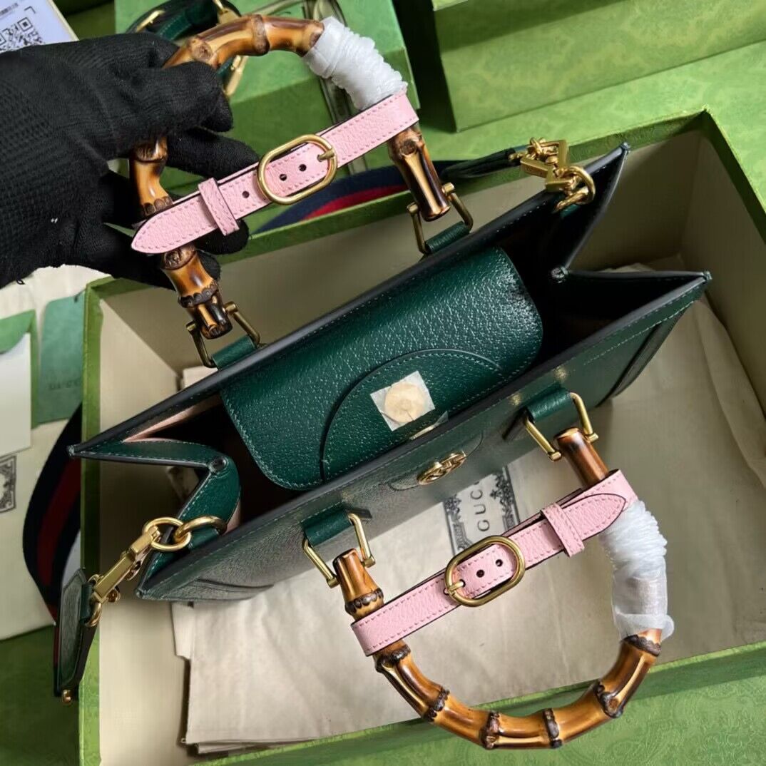 Gucci Diana small tote bag 702721 Green