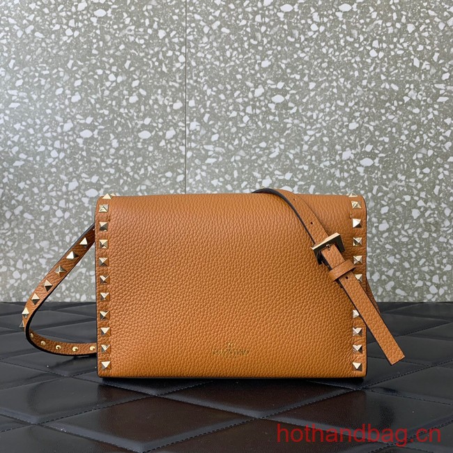 VALENTINO GARAVANI Loco Calf leather bag 0322 brown