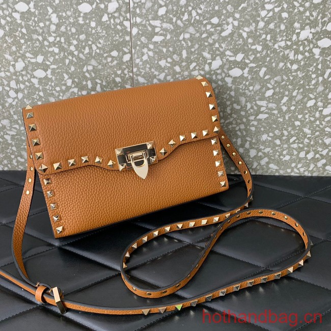 VALENTINO GARAVANI Loco Calf leather bag 0322 brown