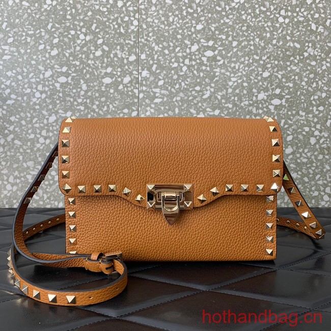 VALENTINO GARAVANI Loco Calf leather bag 0322 brown