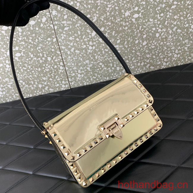 VALENTINO GARAVANI ROCKSTUD23 calfskin bag AZS098 Champagne