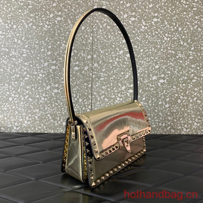 VALENTINO GARAVANI ROCKSTUD23 calfskin bag AZS098 Champagne