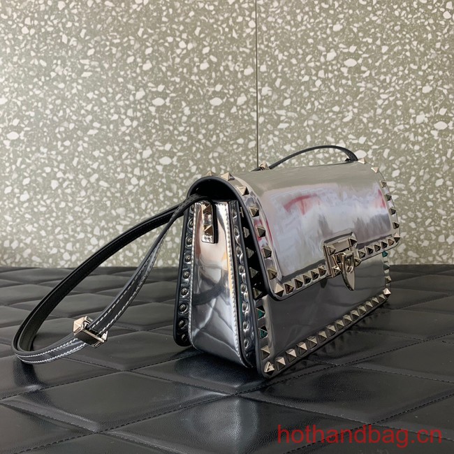 VALENTINO GARAVANI ROCKSTUD23 calfskin bag AZS098 silver