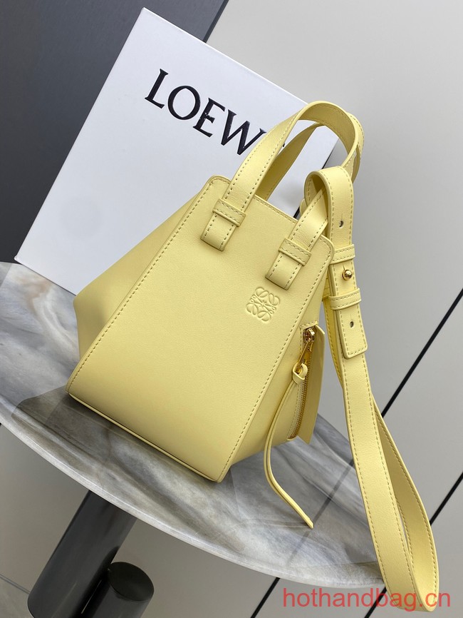 Loewe Classic Satin cow leather Hammock bag 96553 light yellow