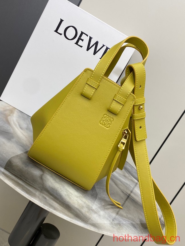 Loewe Classic Satin cow leather Hammock bag 96553 yellow