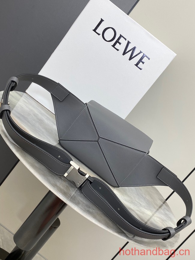 Loewe mini Classic Leather Puzzle Fanny Pack 02948 gray