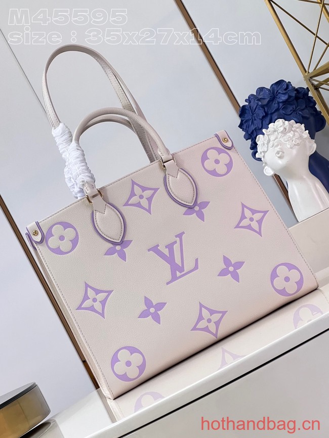 Louis Vuitton OnTheGo MM M45595 Beige&Light purple