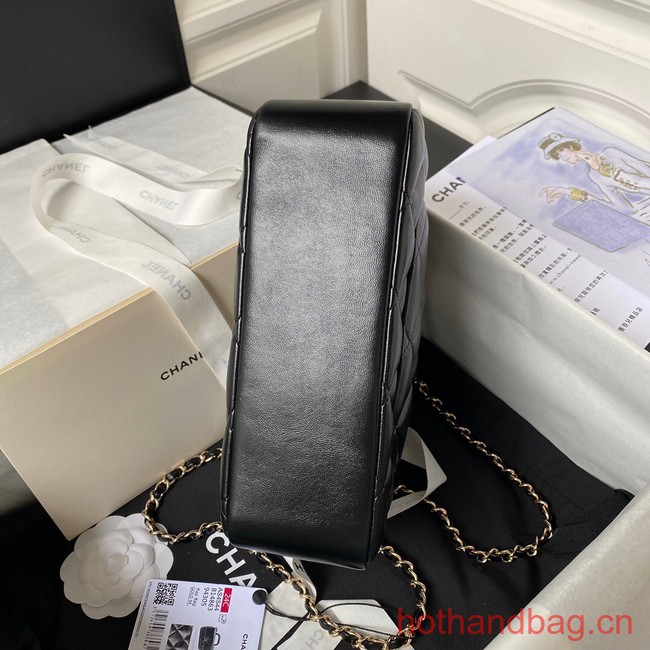 Chanel small flap bag with top handle AS4544 black