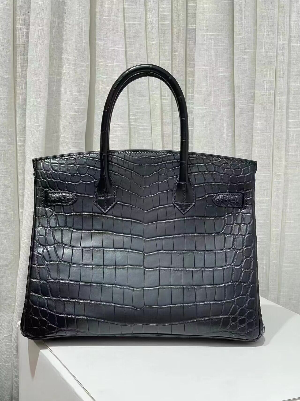 Hermes Birkin 30CM Original Crocodile Leather Bag BK30 Black