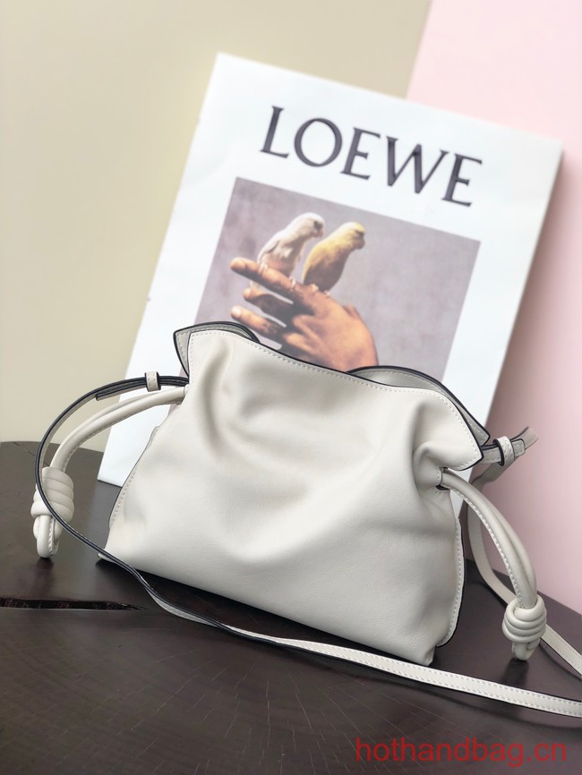 Loewe Mini Napa Leather Flamenco clutch 26941 white