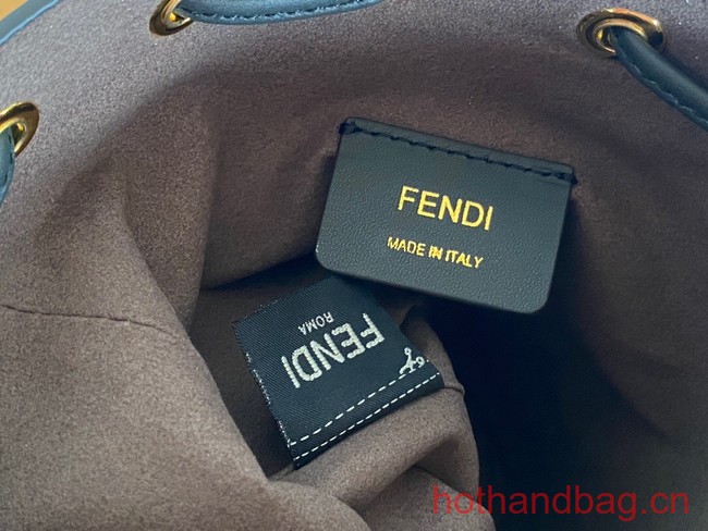 Fendi Mon Tresor fabric mini bag with FF motif 0111 gray