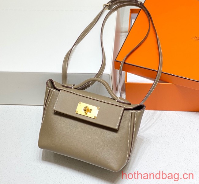 Hermes Original Togo Leather Bag H3621 gray