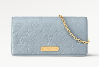 Louis Vuitton Wallet On Chain Lily M83233 Blue Hour