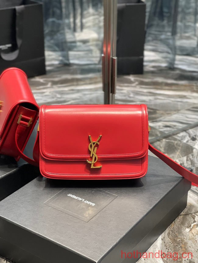 SAINT LAURENT SOLFERINO MEDIUM SATCHEL IN BOX LEATHER 634305 red