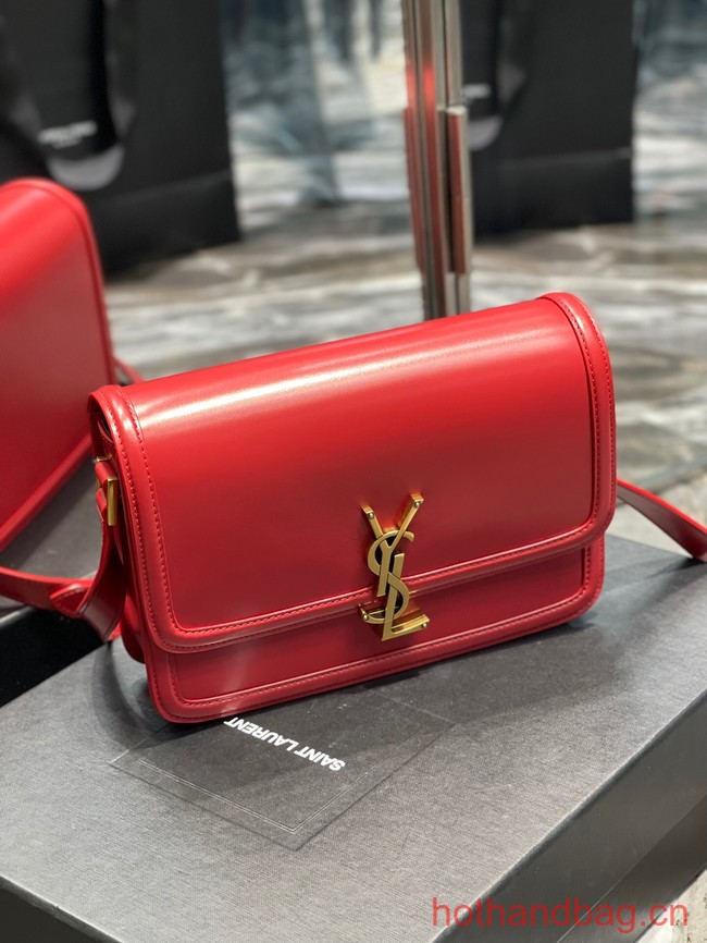 SAINT LAURENT SOLFERINO MEDIUM SATCHEL IN BOX LEATHER 634305 red