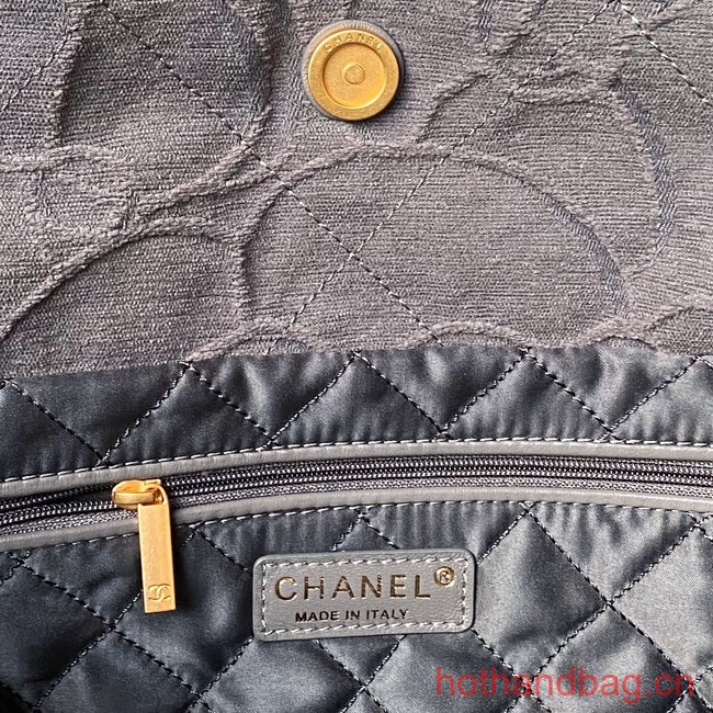 CHANEL 22 HANDBAG Tweed AS3261 gray