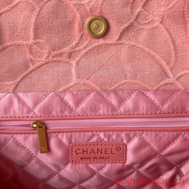 CHANEL 22 HANDBAG Tweed AS3261 pink