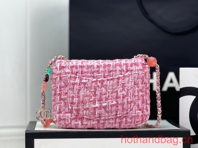 Chanel Tweed CLUTCH WITH CHAIN AS3782 pink