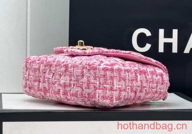 Chanel Tweed CLUTCH WITH CHAIN AS3782 pink