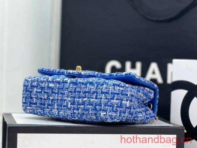 Chanel Tweed CLUTCH WITH CHAIN AS4151 blue