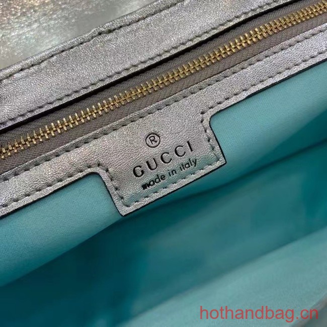 Gucci GG MARMONT SMALL SHOULDER BAG 443497 Blue iridescent 