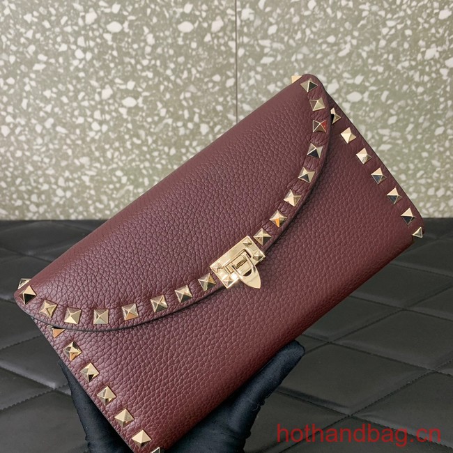 VALENTINO GARAVANI Loco Calf leather bag 0059 Wine