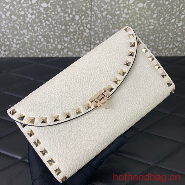 VALENTINO GARAVANI Loco Calf leather bag 0059 white