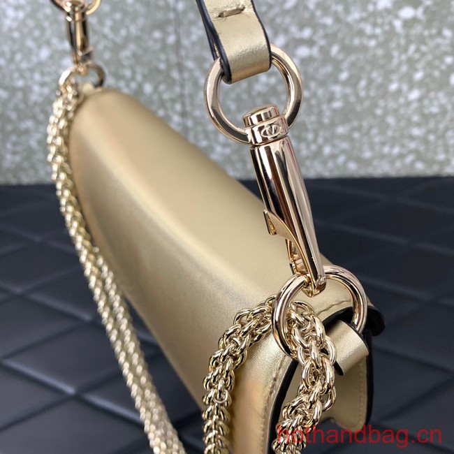 VALENTINO V logo MINI LOCO sheepskin bags B0L97 Champagne gold