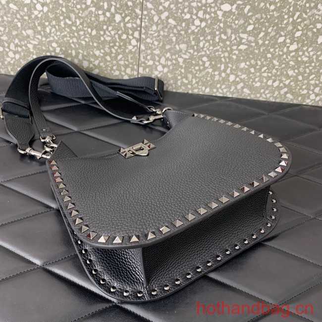 VALENTINO GARAVANI Loco Calf leather bag 0042 black&black