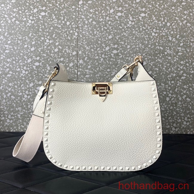 VALENTINO GARAVANI Loco Calf leather bag 0042 white