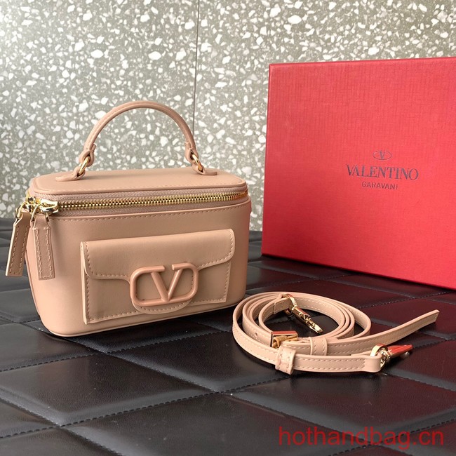 VALENTINO Mini LOCO calfskin box bag HT098 LIGHT PINK