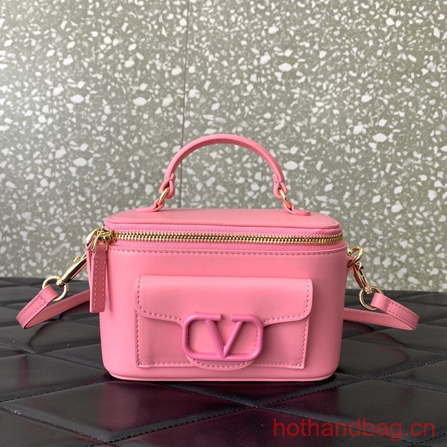 VALENTINO Mini LOCO calfskin box bag HT098 PINK