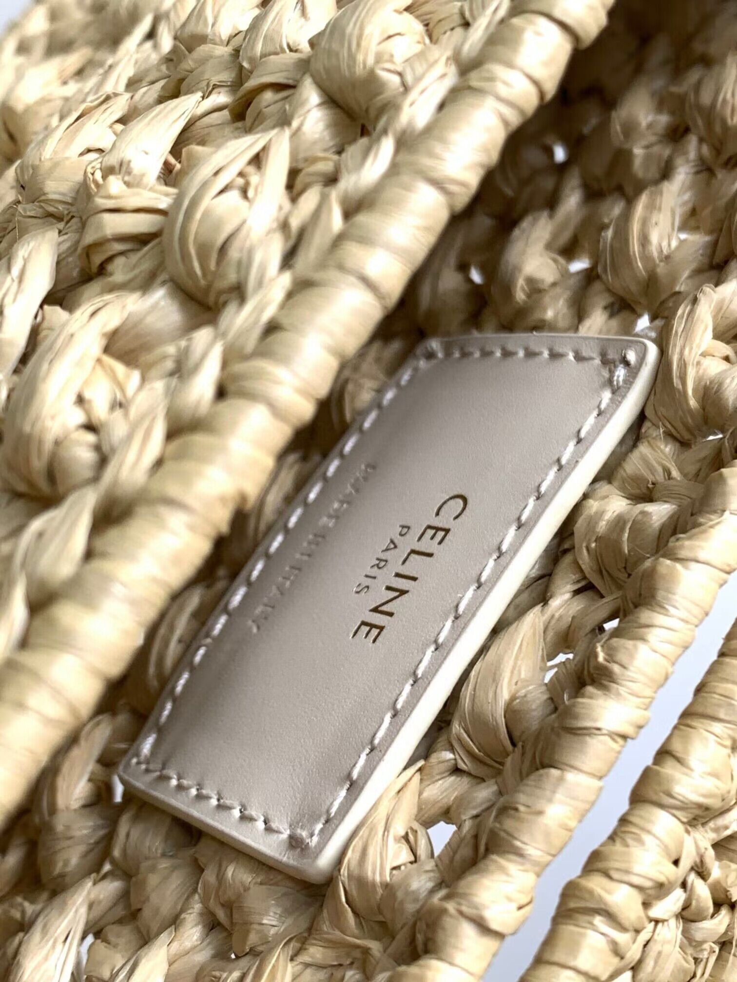 CELINE Chain Claude IN Raffia Plein Soleil Bag 197993