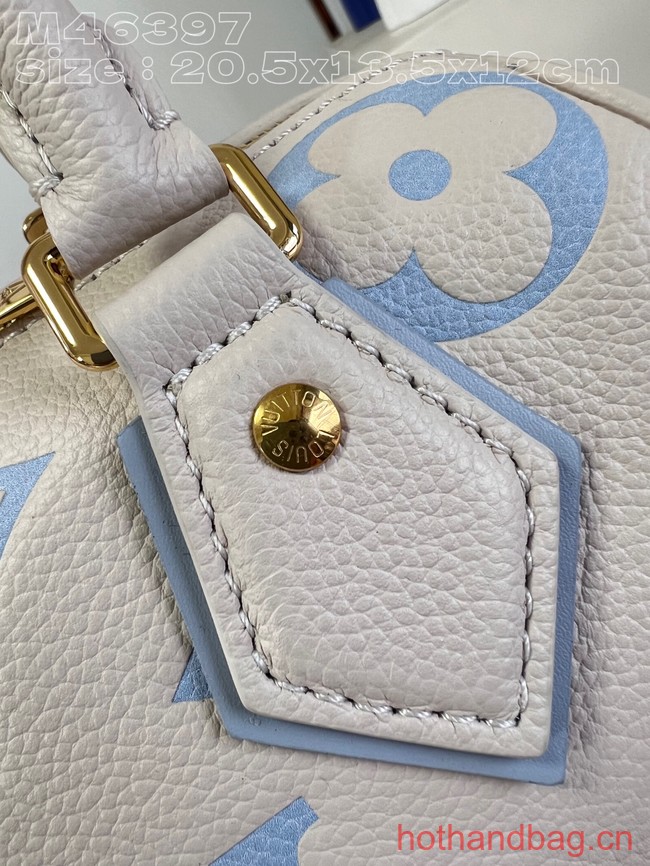 Louis Vuitton Speedy Bandouliere 20 M46397 Beige&Light blue