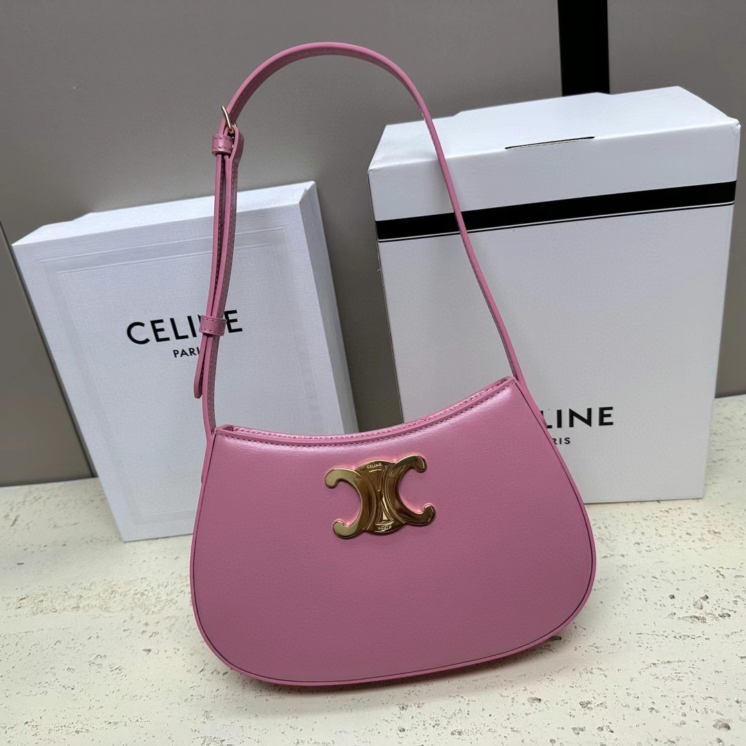 Celine MEDIUM TILLY BAG IN SHINY CALFSKIN 115703 pink