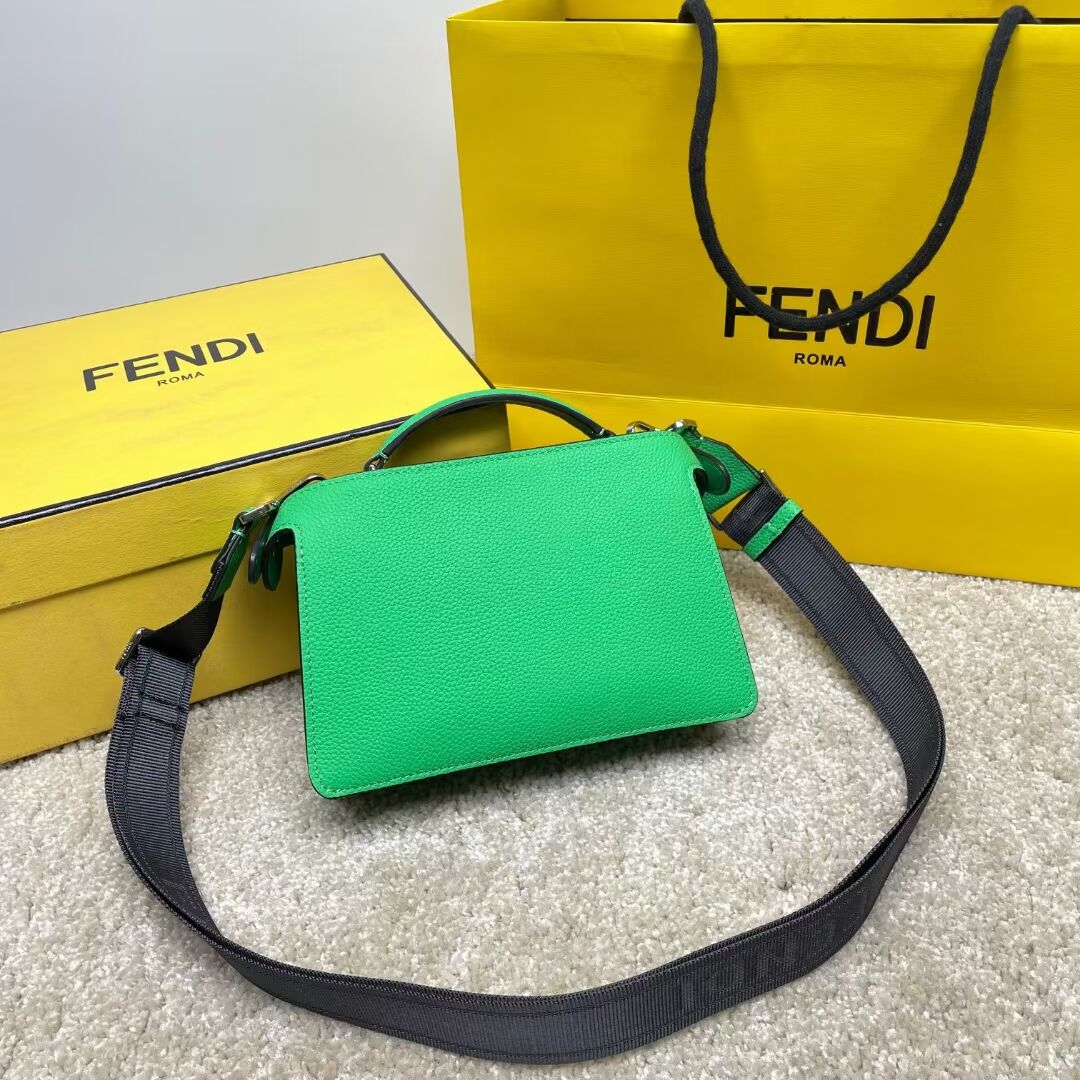 Fendi Peekaboo ISeeU XCross leather bag 7VA582A Tuscan green