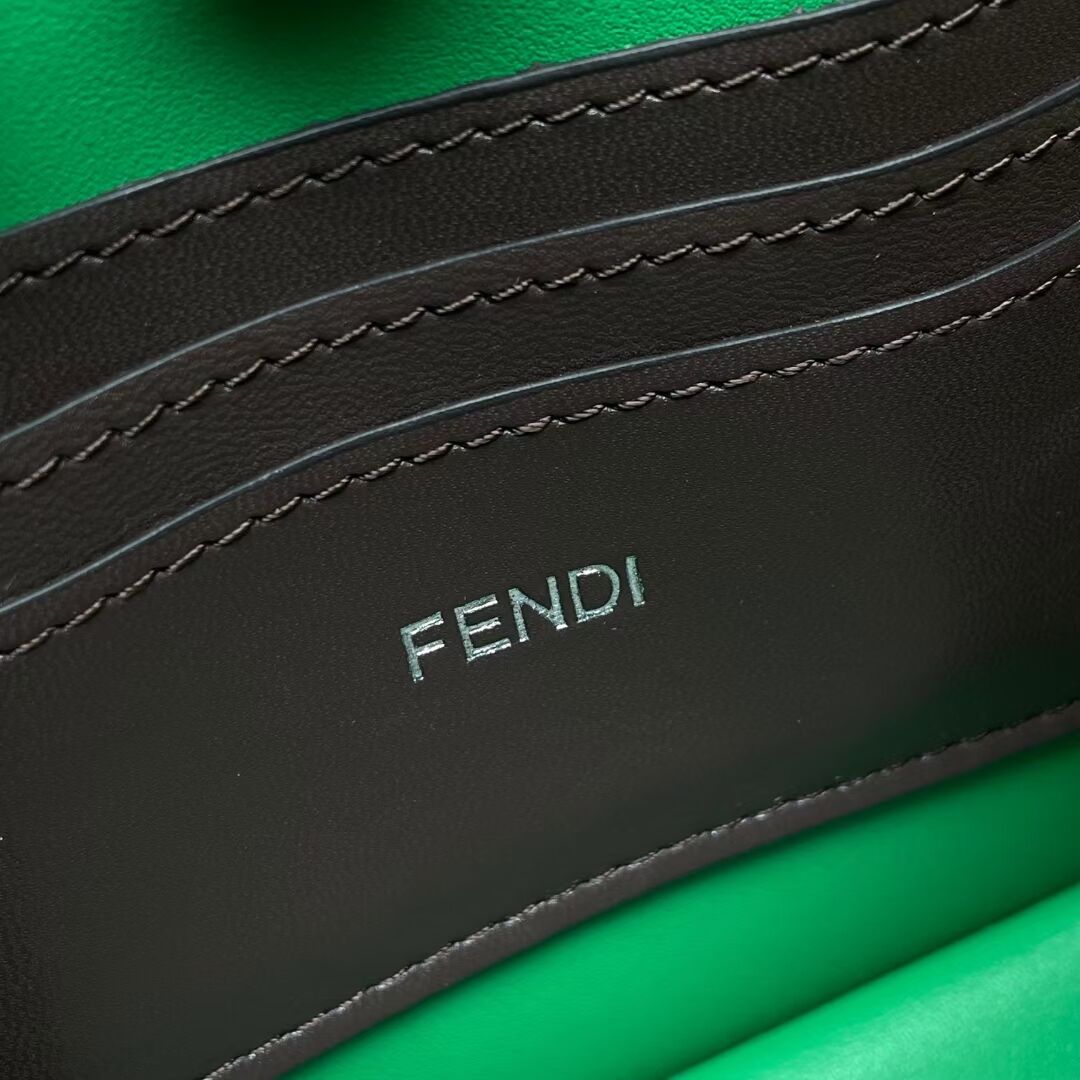 Fendi Peekaboo ISeeU XCross leather bag 7VA582A Tuscan green