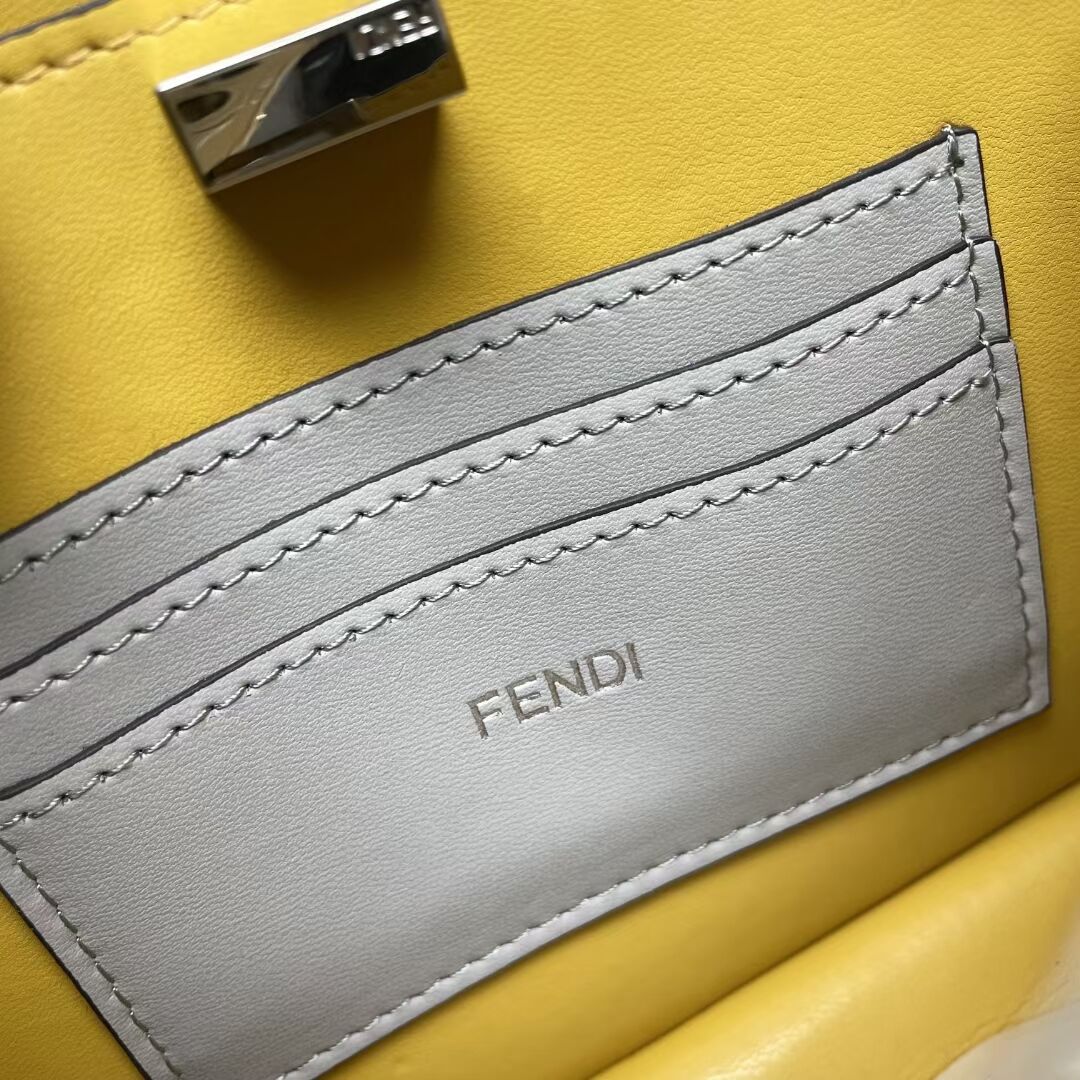 Fendi Peekaboo ISeeU XCross leather bag 7VA582A Yellow