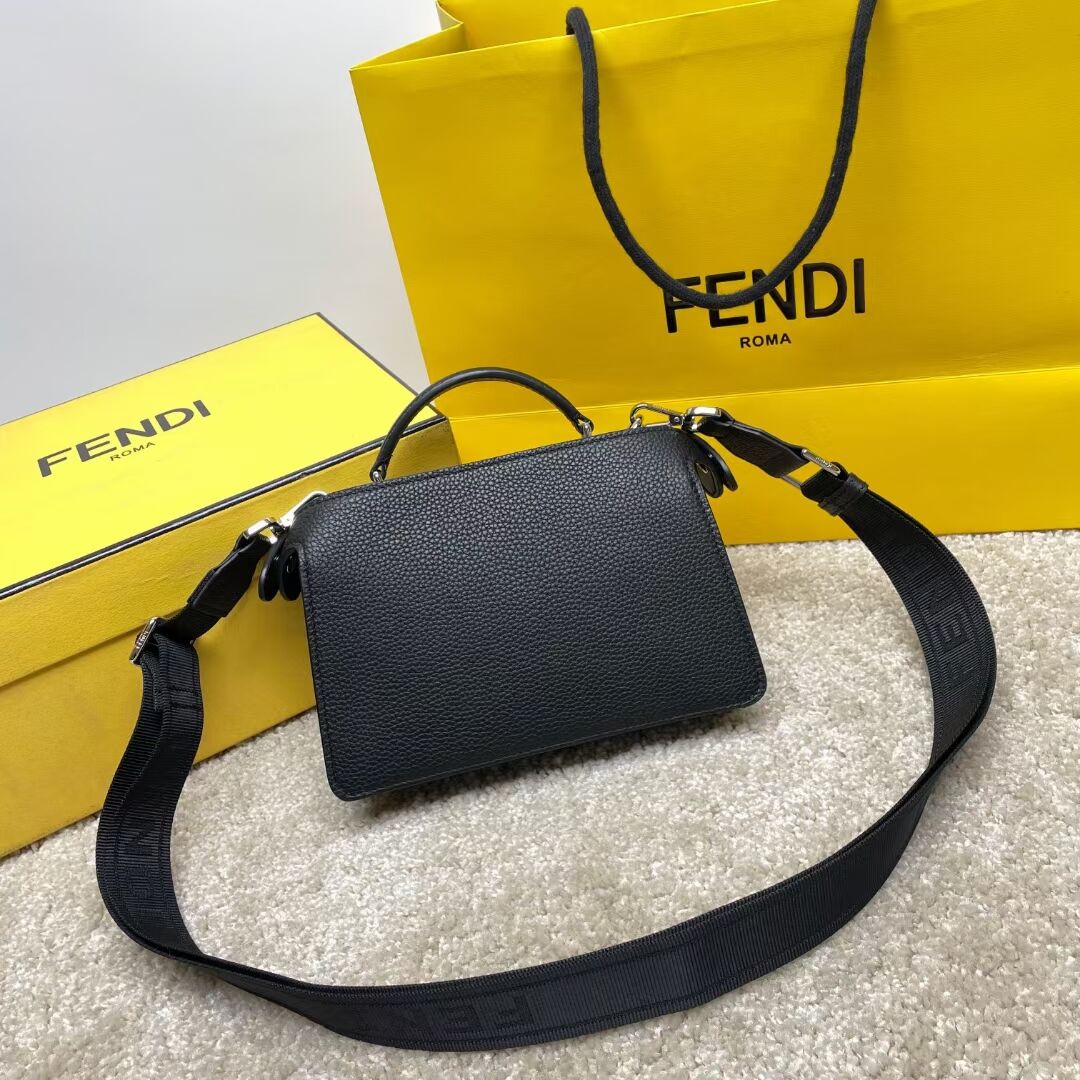 Fendi Peekaboo ISeeU XCross leather bag 7VA582A black