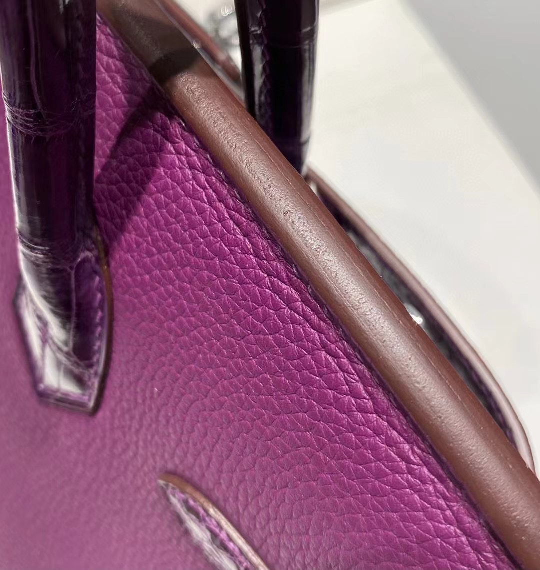 Hermes Birkin Bag Original Leather crocodile togo HBK2530 Purple