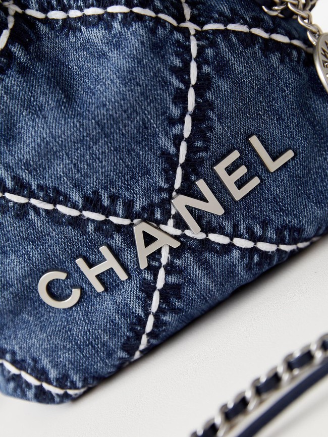 CHANEL 22 MINI HANDBAG AS3980 Denim