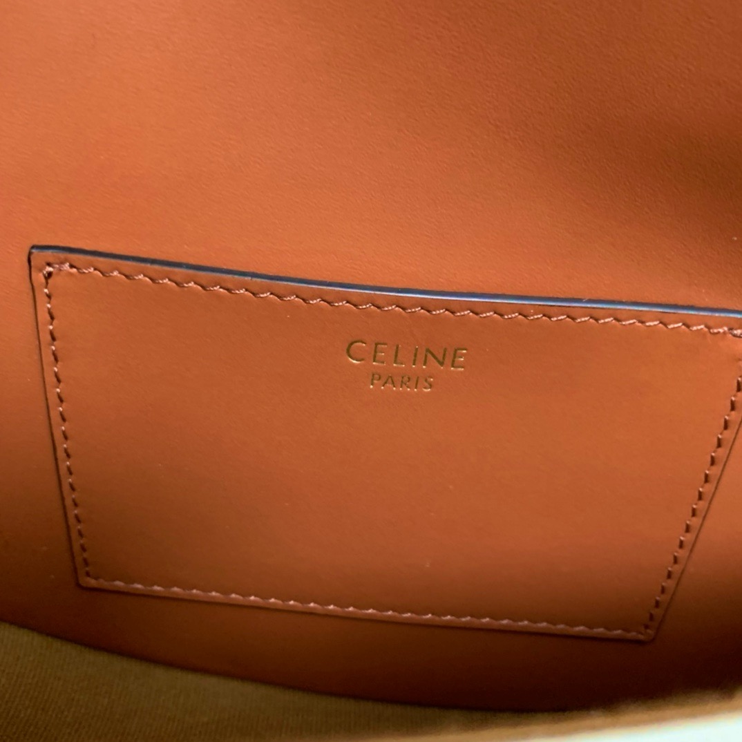 CELINE CLUTCH ON STRAP TABOU IN TRIOMPHE CANVAS AND CALFSKIN 101592 WHITE&TAN