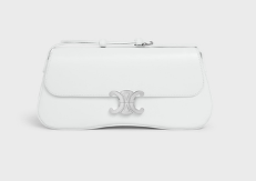 CELINE MEDIUM CELINE LOLA BAG IN SHINY CALFSKIN BLANC DE BLANC 115532 white