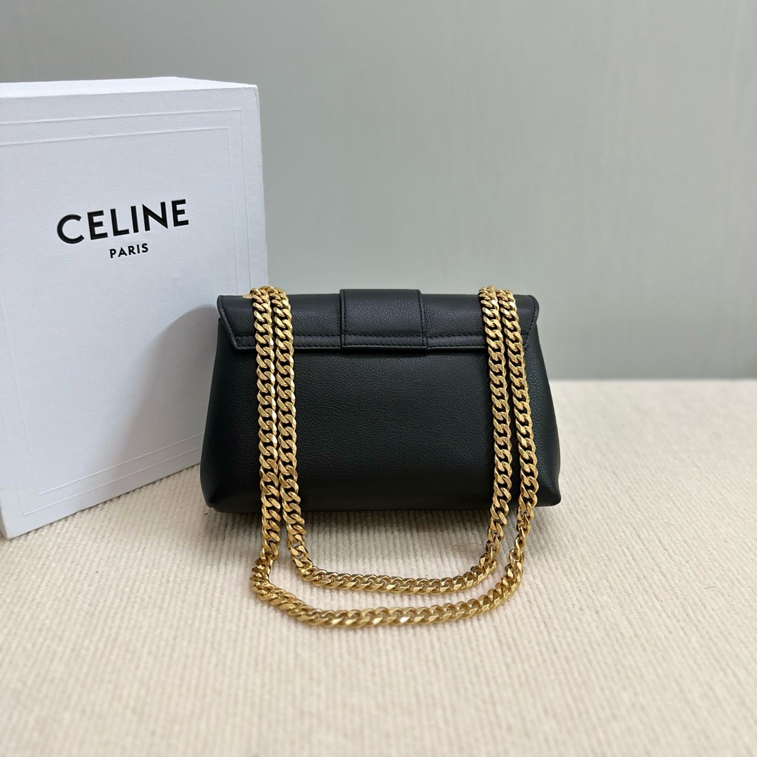 CELINE TEEN CELINE VICTOIRE BAG IN SUPPLE CALFSKIN 116593 black