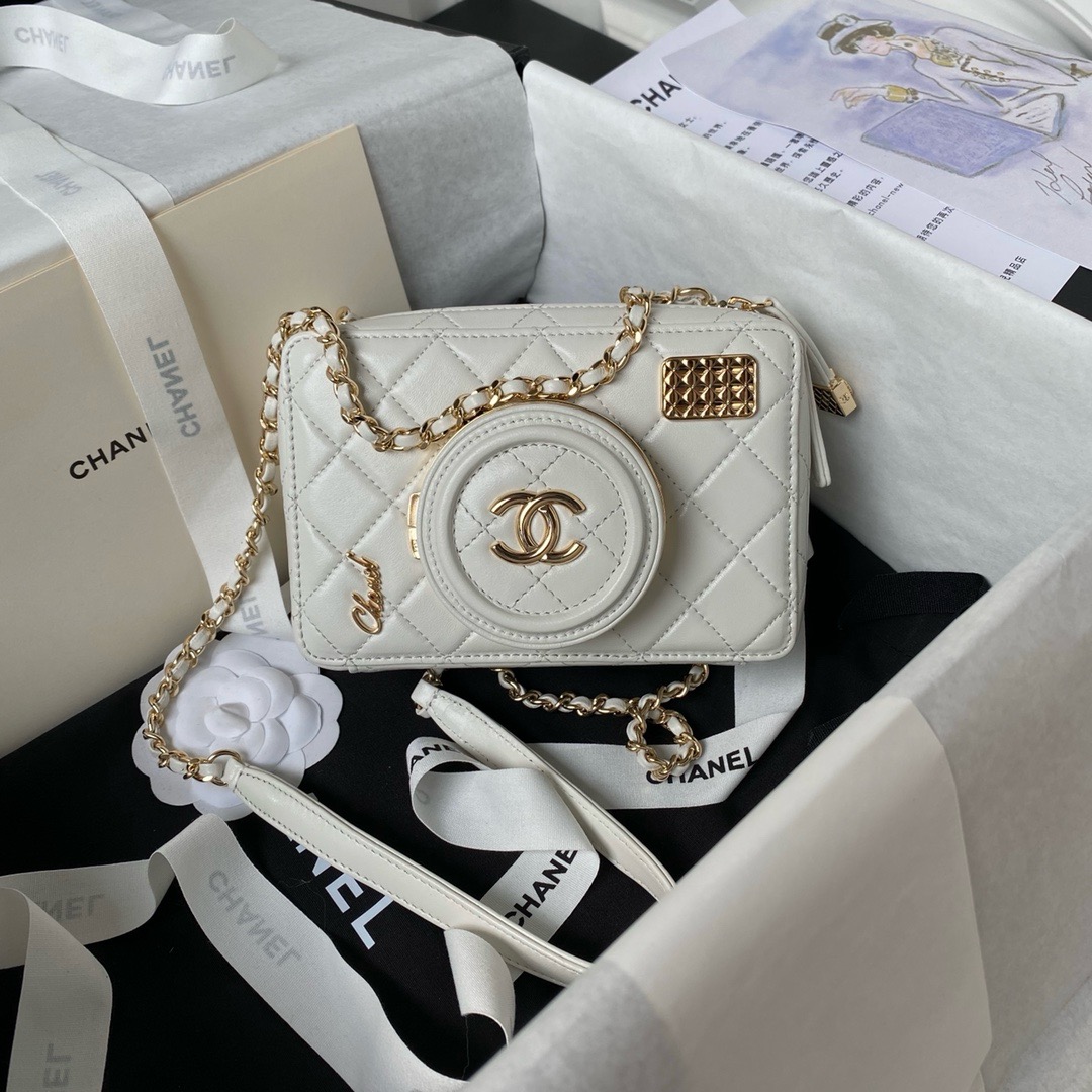 Chanel CAMERA BAG AS4817 White