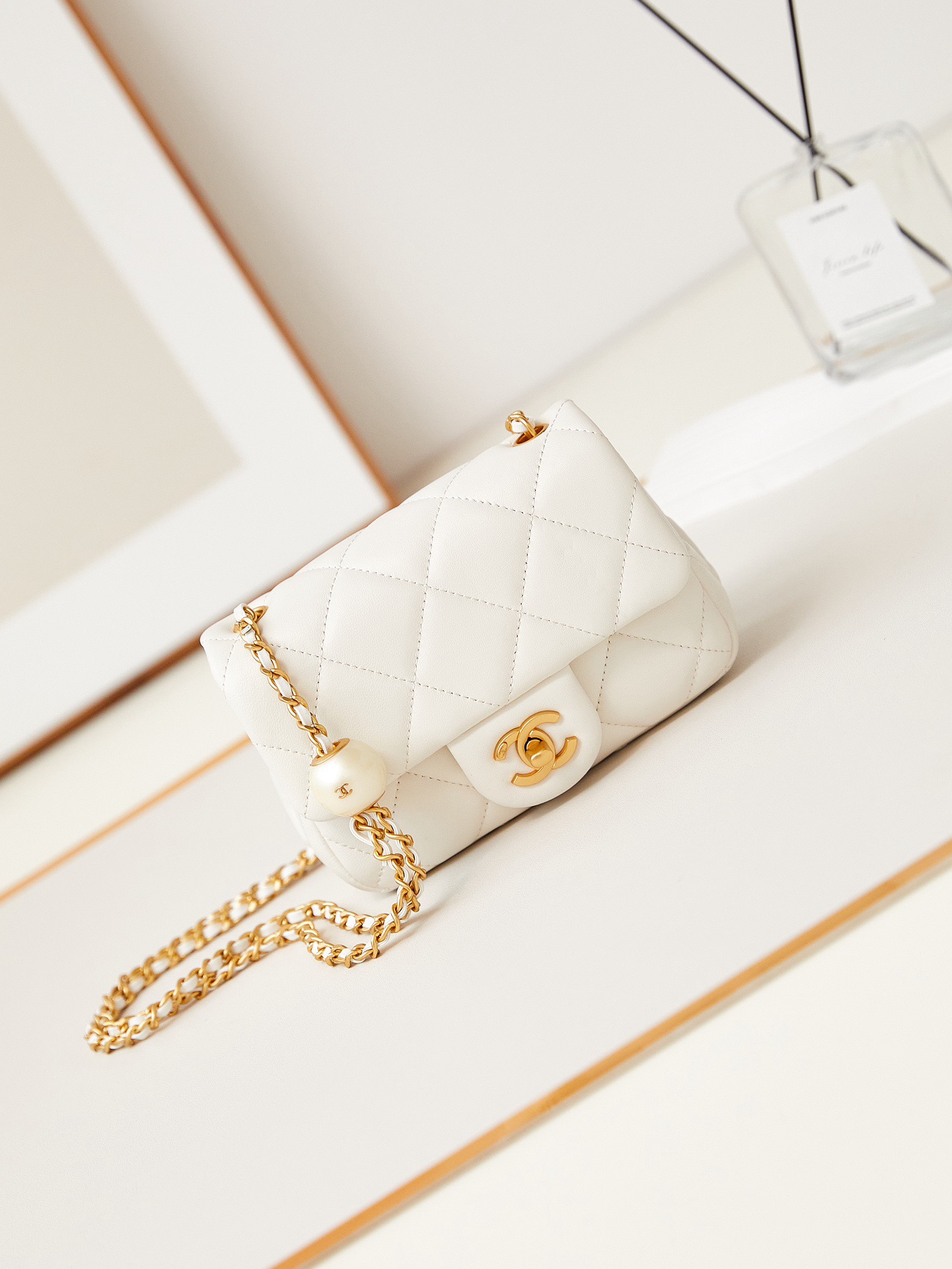 CHANEL MINI FLAP BAG AS4868 WHITE