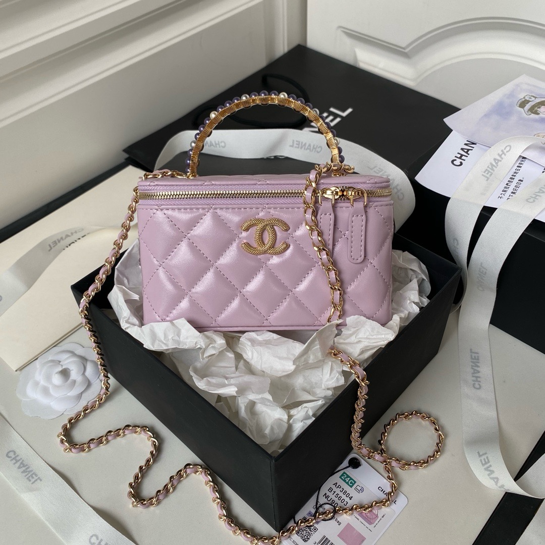 CHANEL CLUTCH WITH CHAIN AP3804 Purple