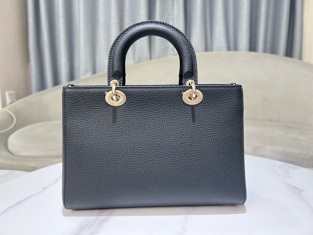 DIOR Medium Lady D-Sire My ABCDior Bag Black Bull Leather M1151OT