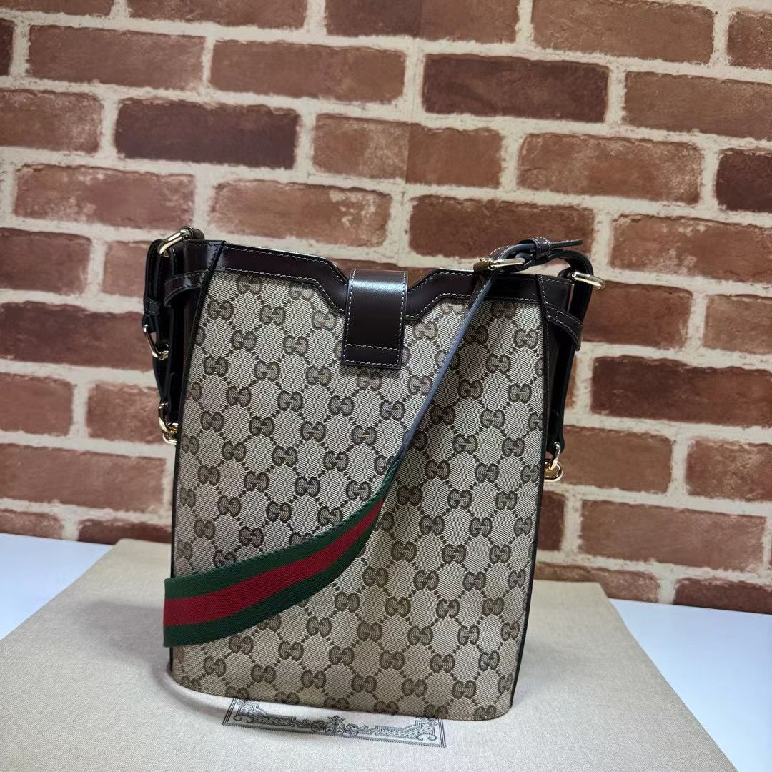 GUCCI GG Supreme Original Leather Bag 782911 Dark Brown