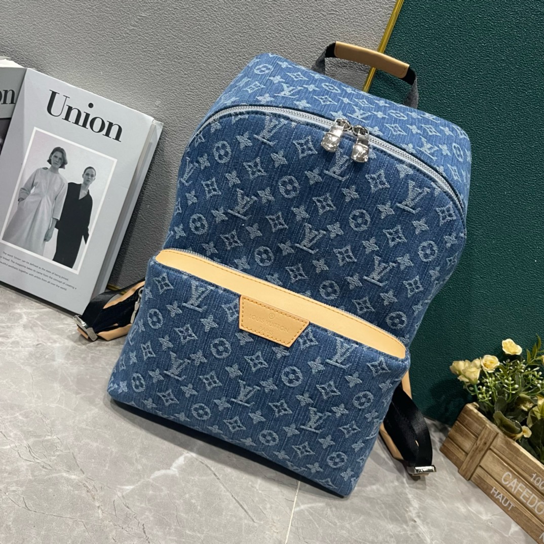 Louis vuitton original APOLLO BACKPACK M43186 Denim Blue